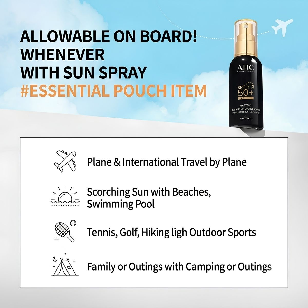 AHC masters soothing outdoor sun spray 55ml — view 2