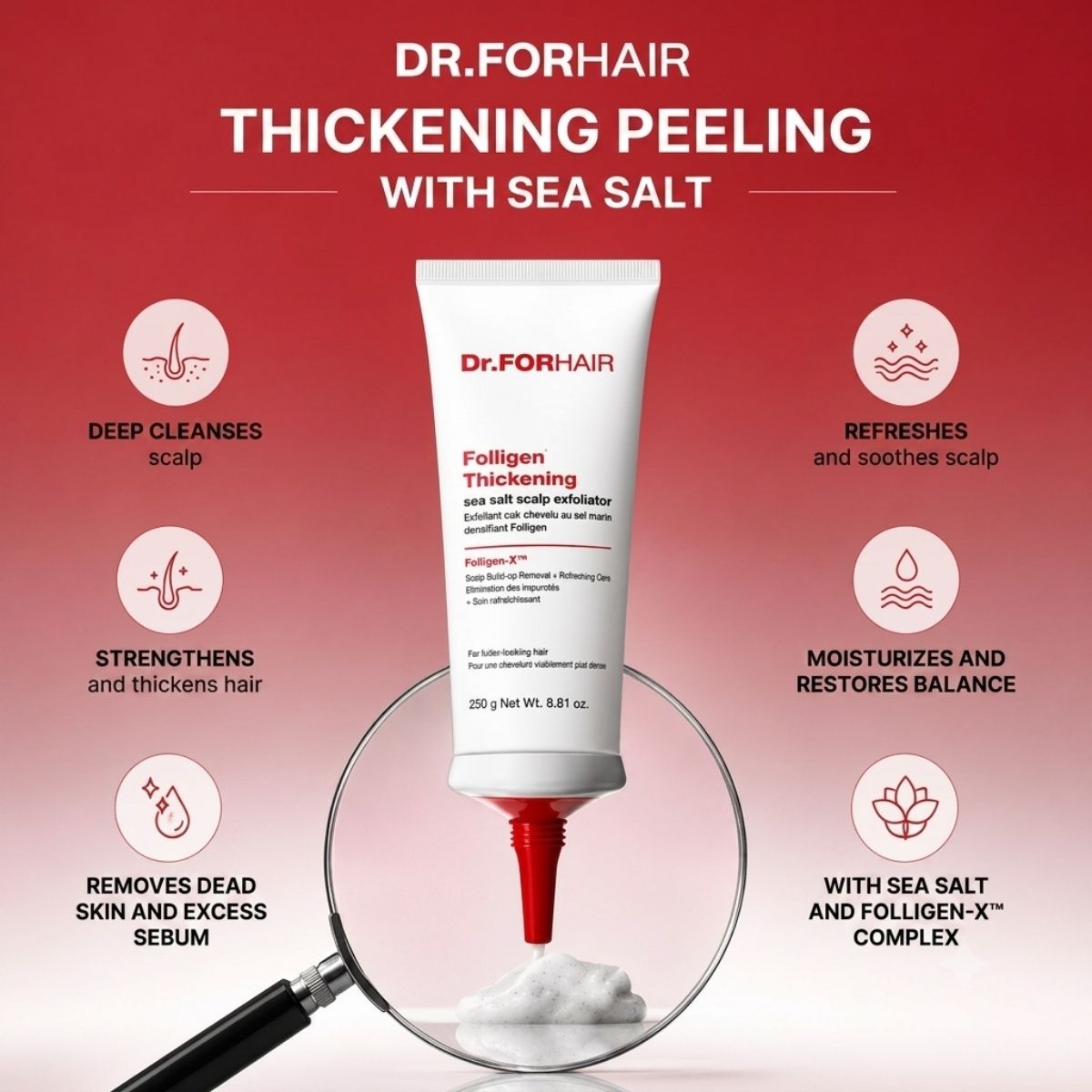 Dr.Forhair Folligen thickening sea salt scalp exfoliator 250g+60g