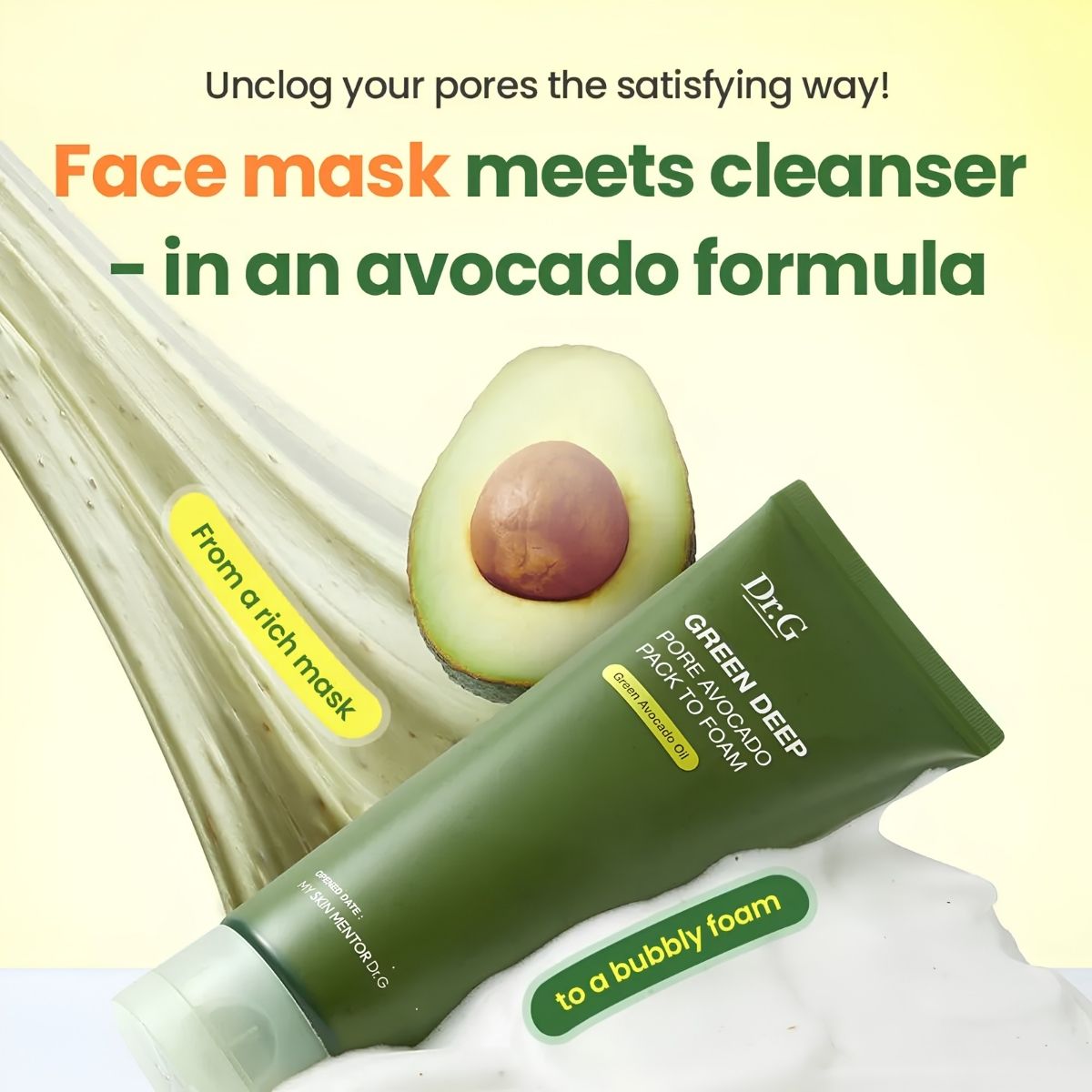 Dr.G Green Deep Pore Avocado Pack to Foam 10ml