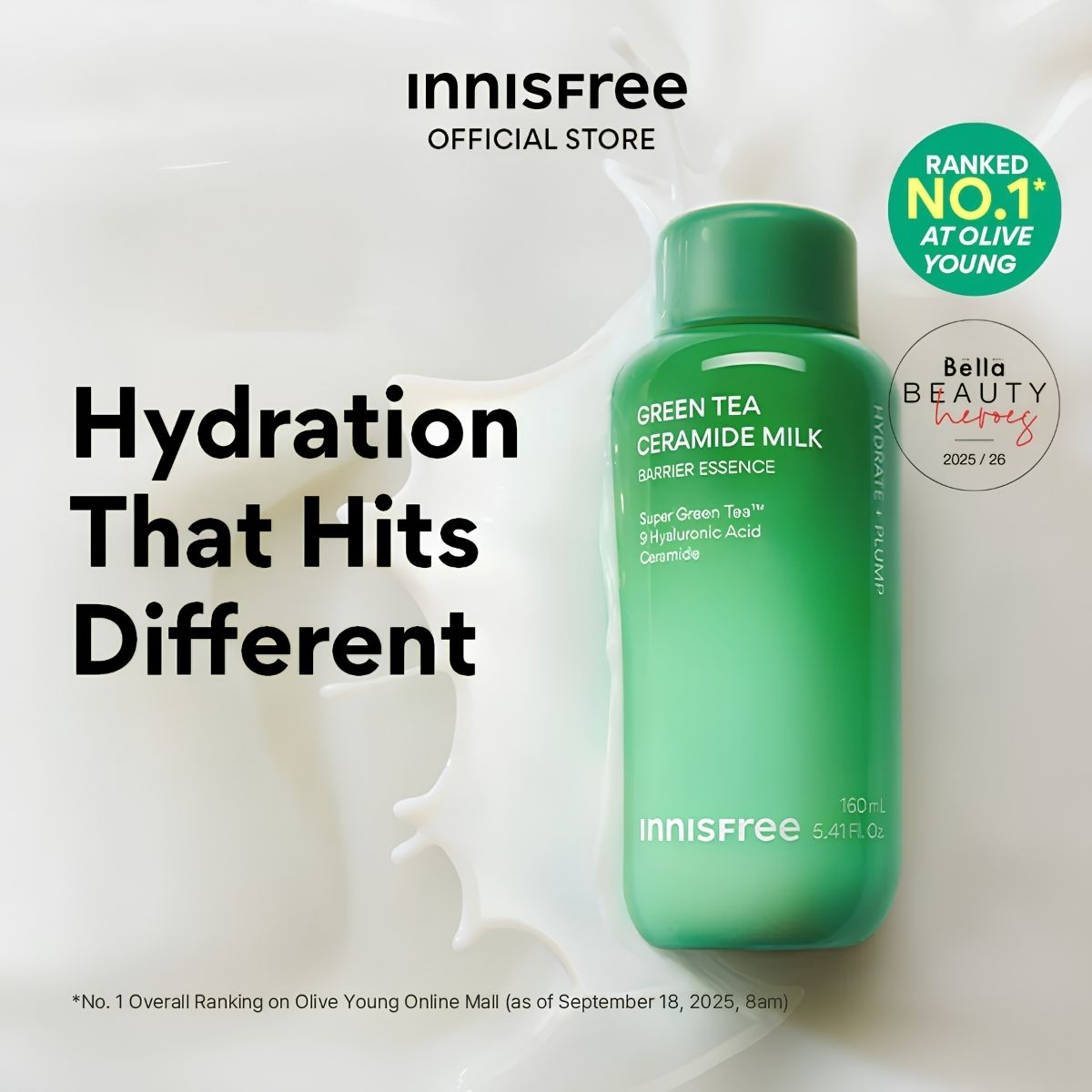 Innisfree Green Tea Ceramide Milk 160ml