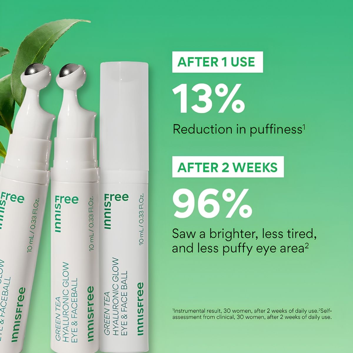 Innisfree Green Tea Hyaluronic Glow Eye & face ball 10ml
