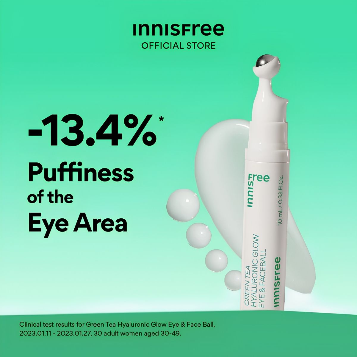 Innisfree Green Tea Hyaluronic Glow Eye & face ball 10ml — view 2