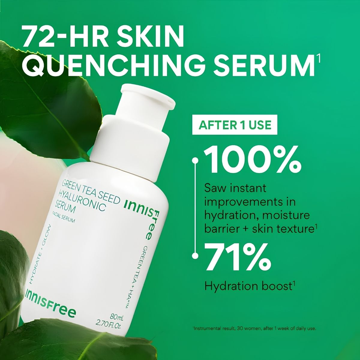 Innisfree Green Tea seed hyaluronic Serum 80ml+10ml — view 2