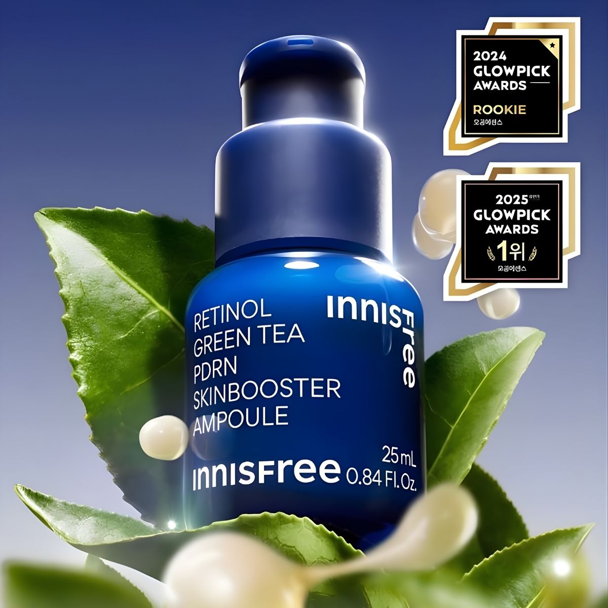 Innisfree Retinol Green Tea PDRN Skinbooster Ampoule 25ml