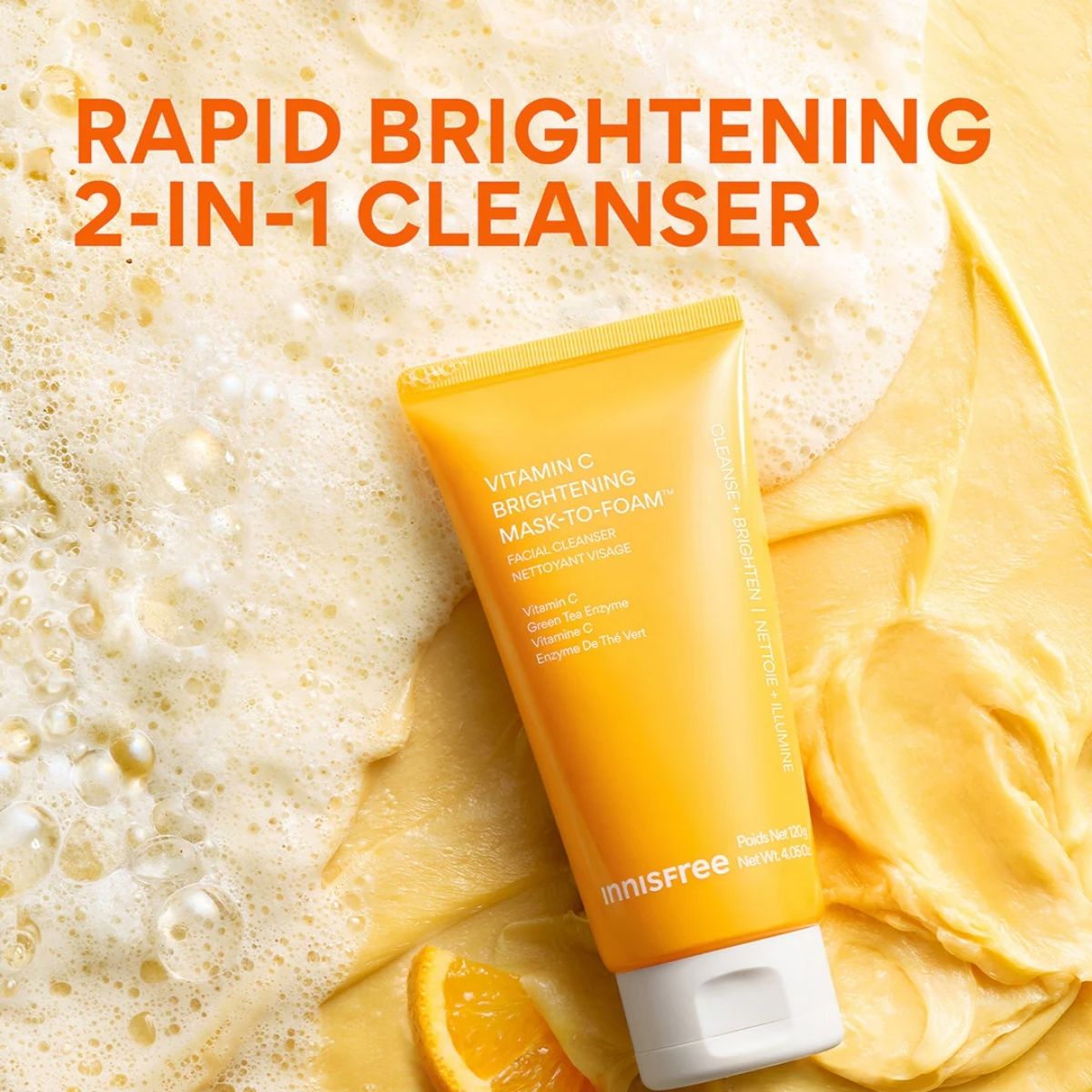 Innisfree Vitamin C Brightening Mask to foam facial cleanser 120g — view 2