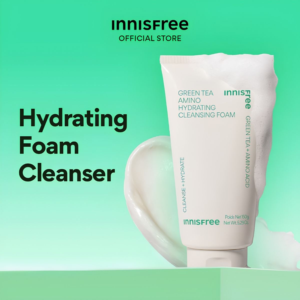 Innisfree Green Tea Amino Hydrating Cleansing Foam 150g