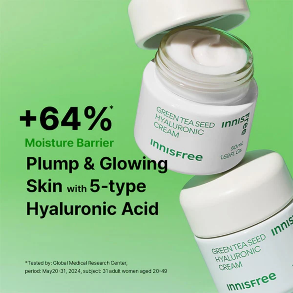 Innisfree Green Tea seed hyaluronic cream 50ml — view 2