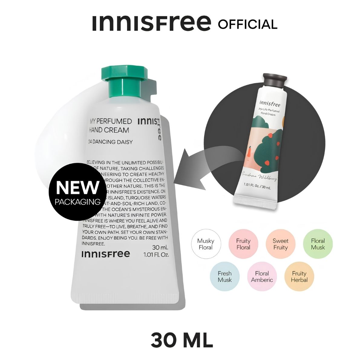 Innisfree my perfumed hand cream 30ml peach cider — view 2