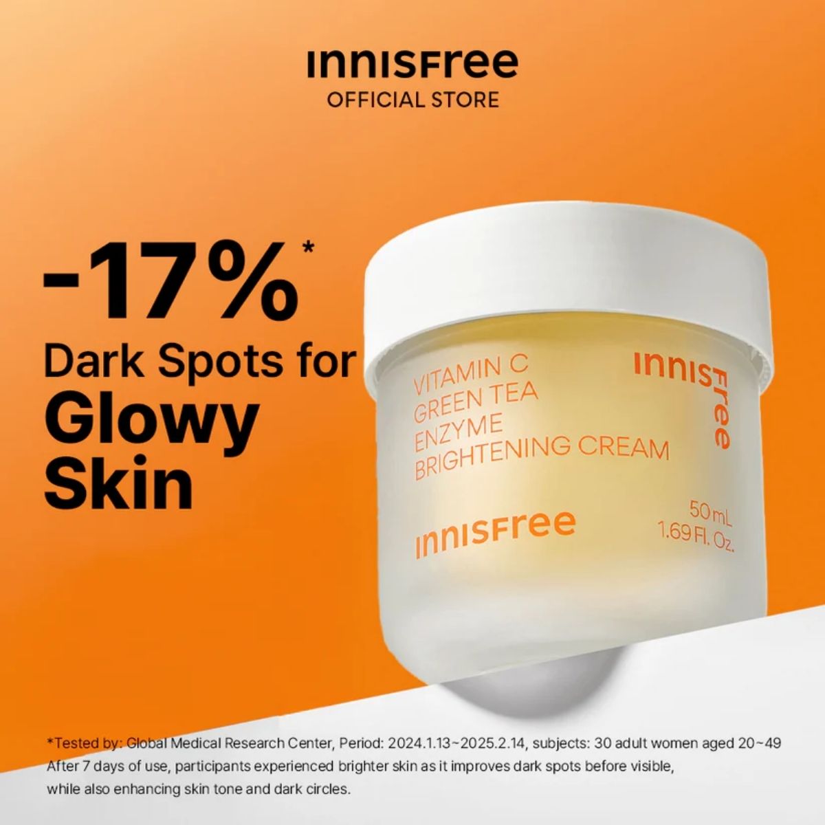 Innisfree vitamin C Green Tea Enzyme Brightening Cream 50ml