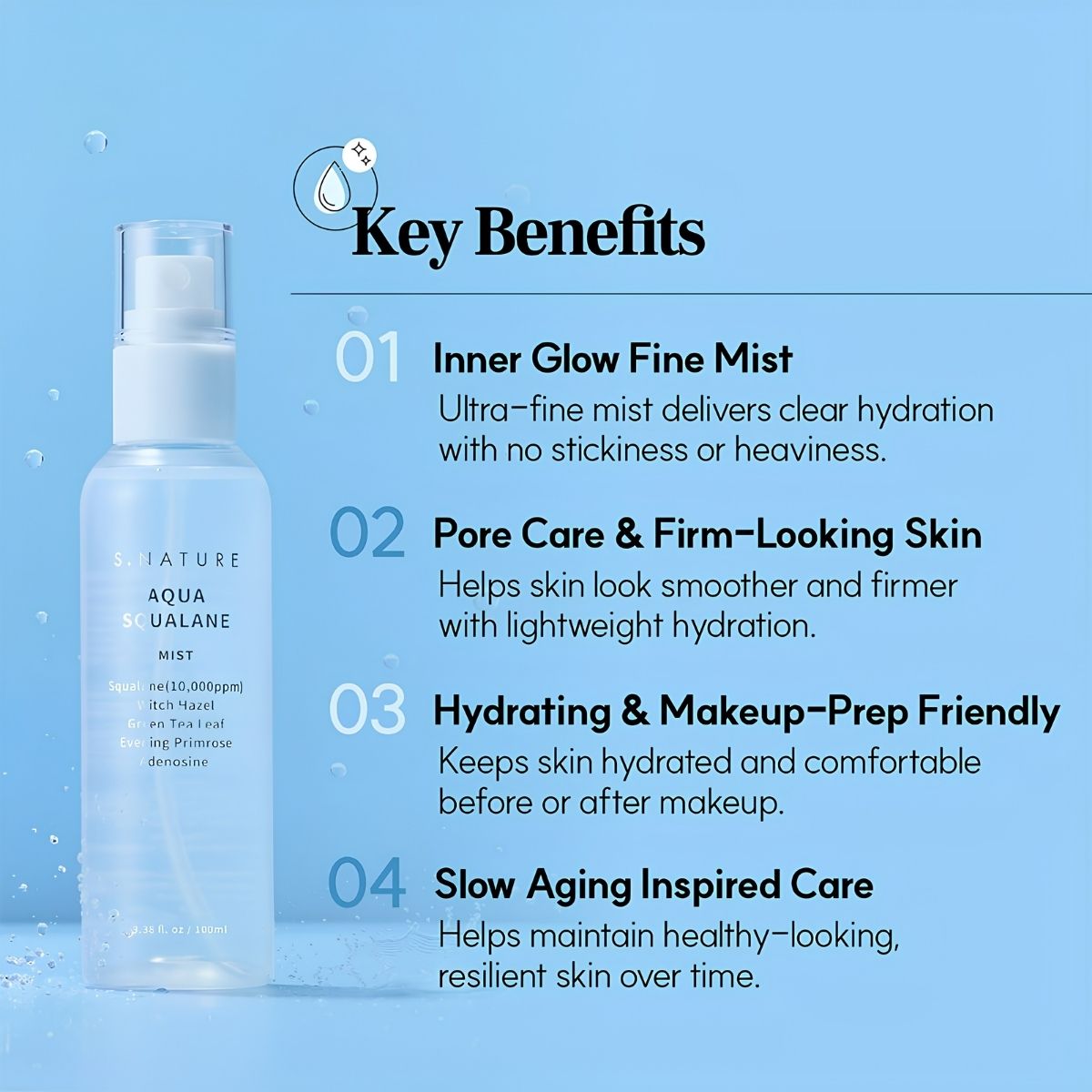 S.nature Aqua Squalane Mist 50ml — view 2