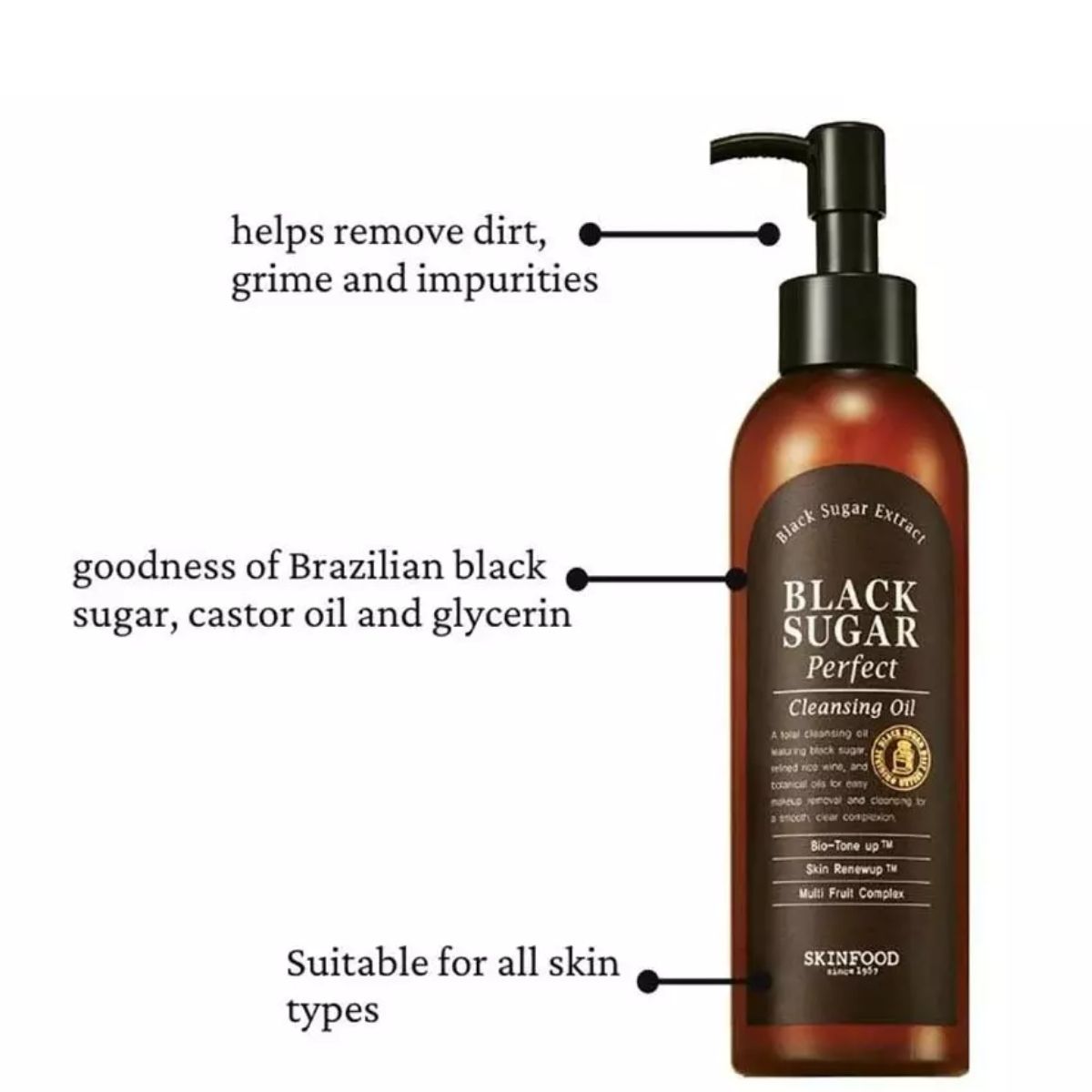 SKINFOOD Black Sugar Perfect Cleansing Oil 200ml — view 3