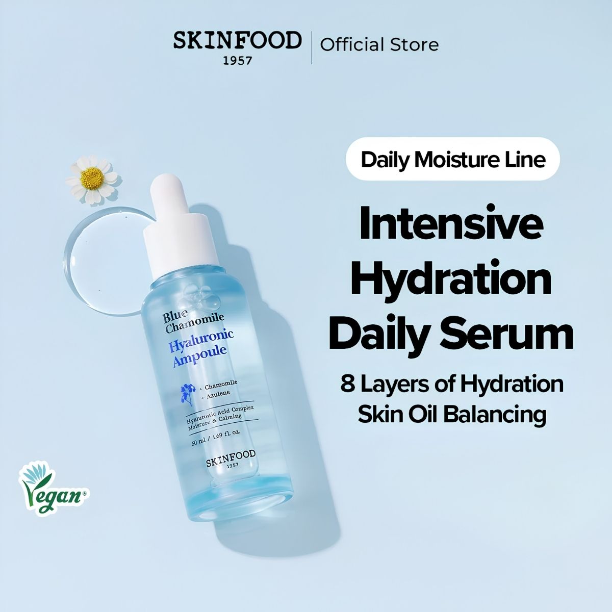 Skinfood Blue Chamomile Hyaluronic Ampoule 50ml