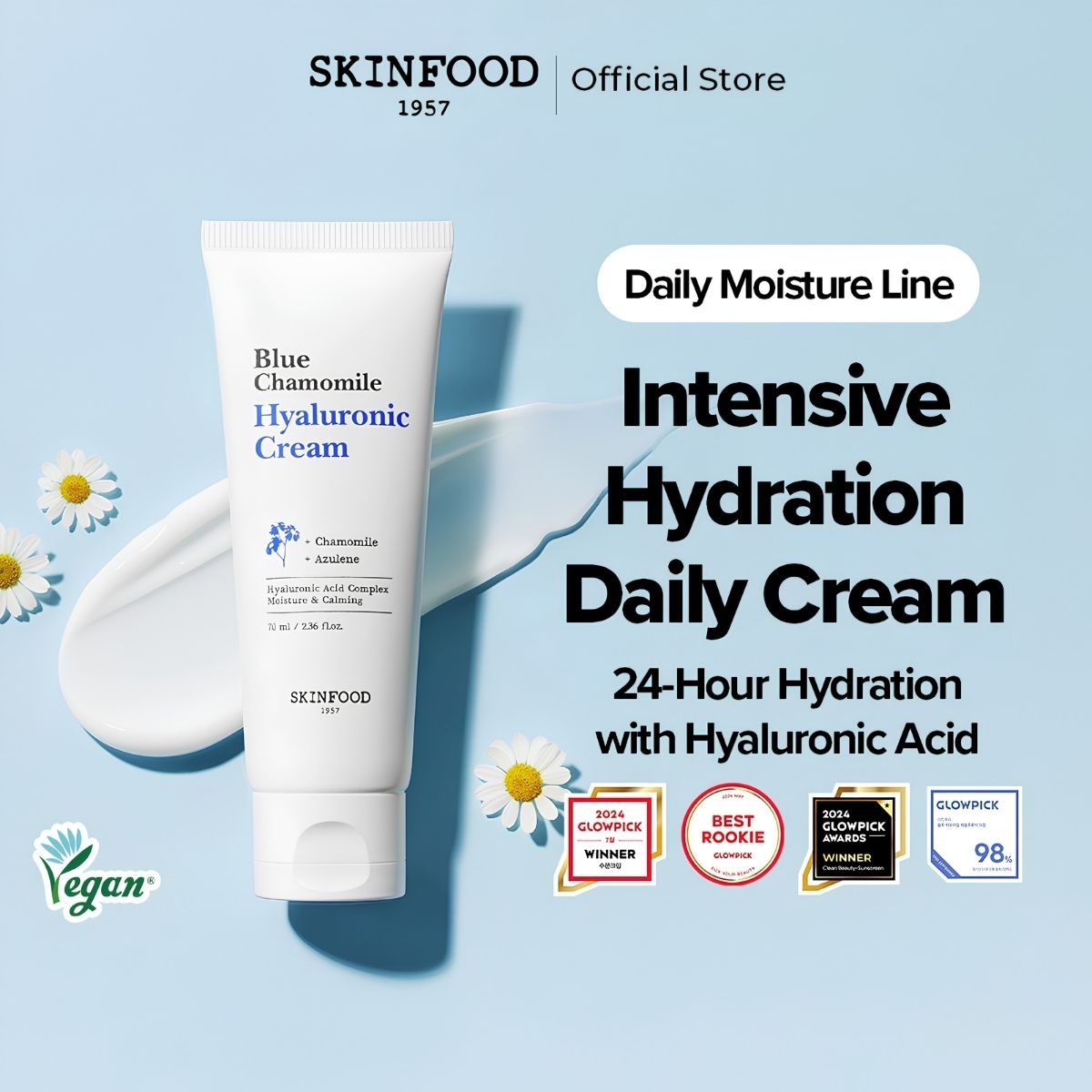 Skinfood Blue Chamomile Hyaluronic Cream 70ml
