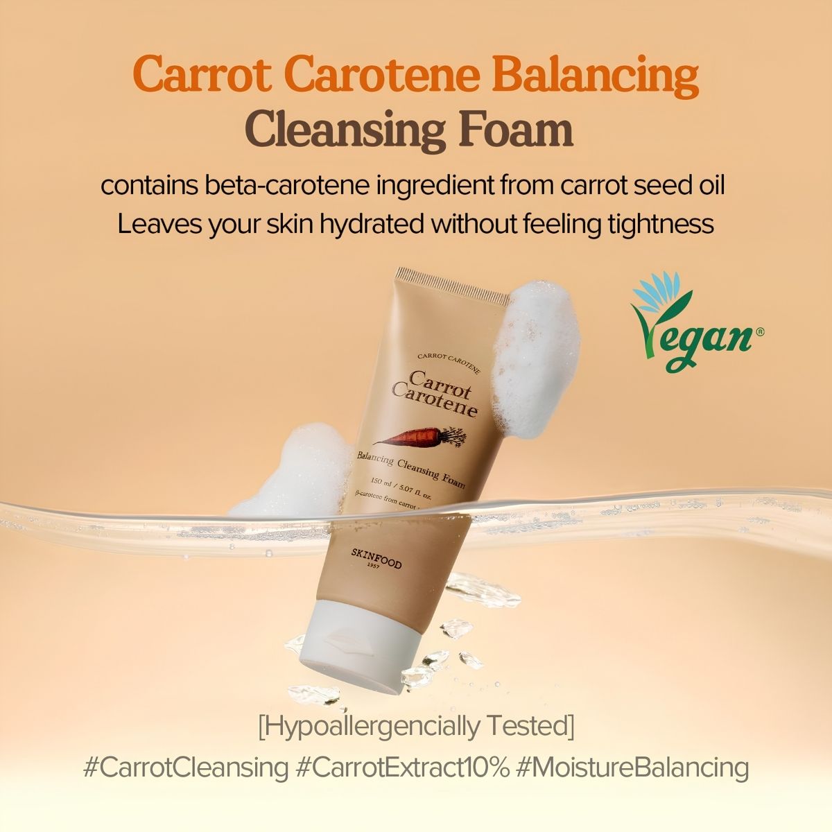 SKINFOOD Carrot Carotene Balancing Cleansing Foam 150ml