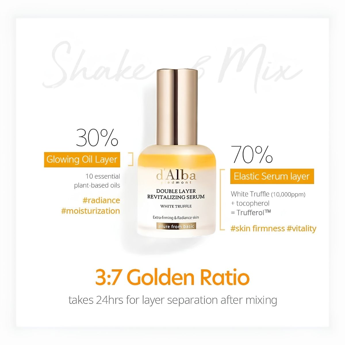 d'Alba double layer revitalizing serum 30ml