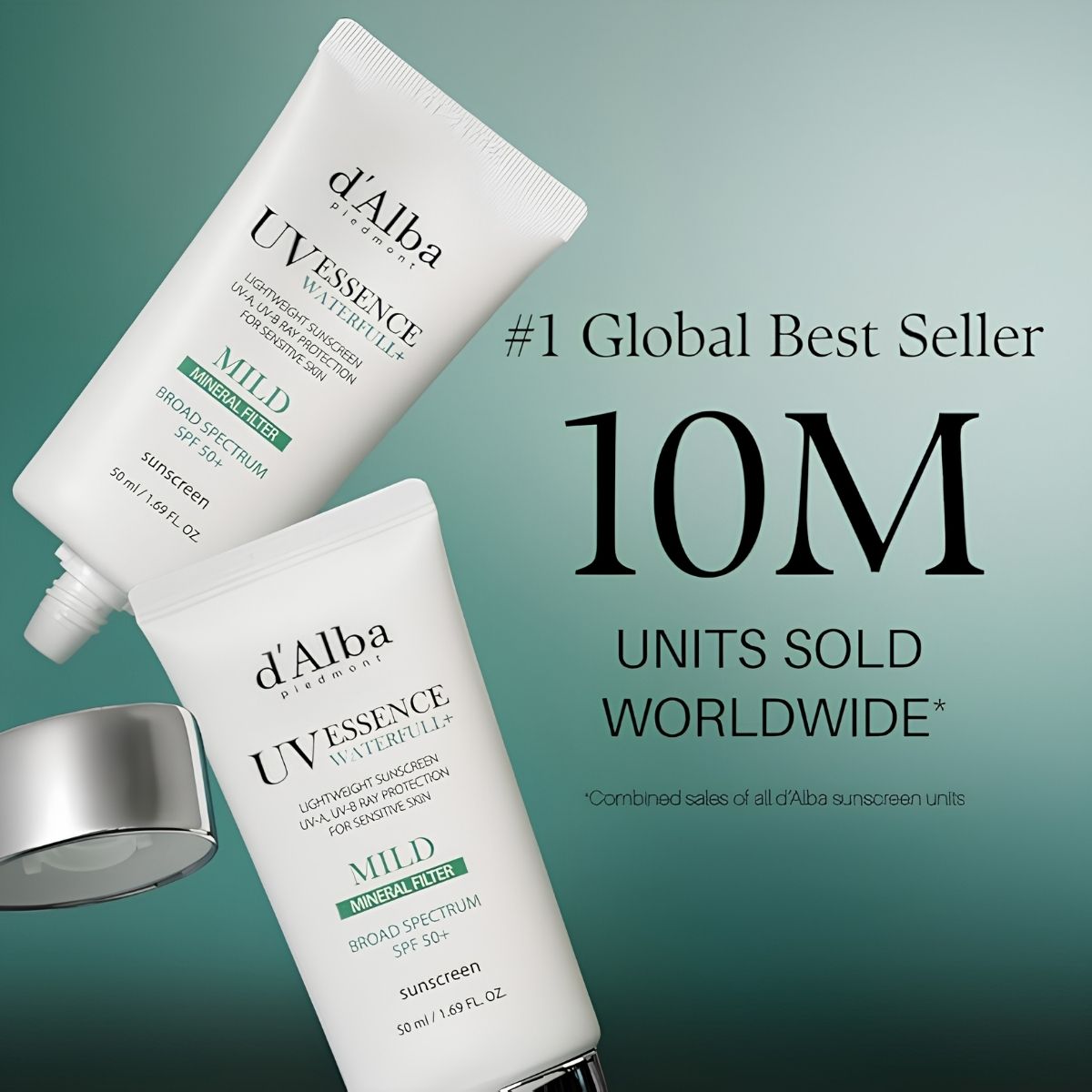 dalba uv essence waterfull+ mild mineral filter sun cream 50ml