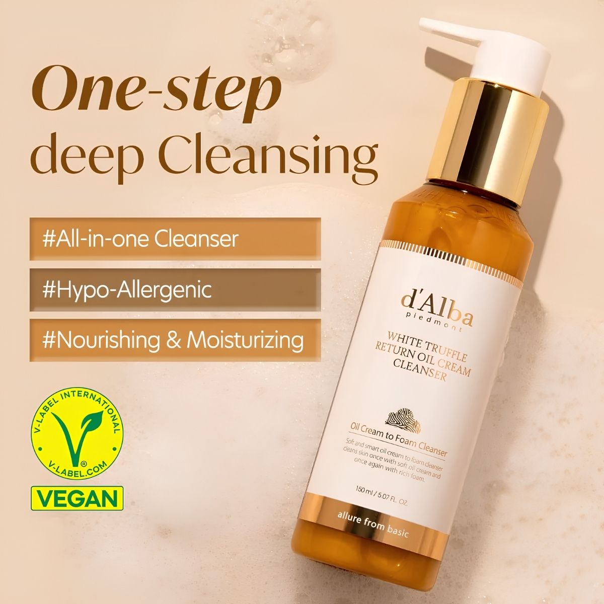 dalba white truffle return oil cream cleanser 160ml