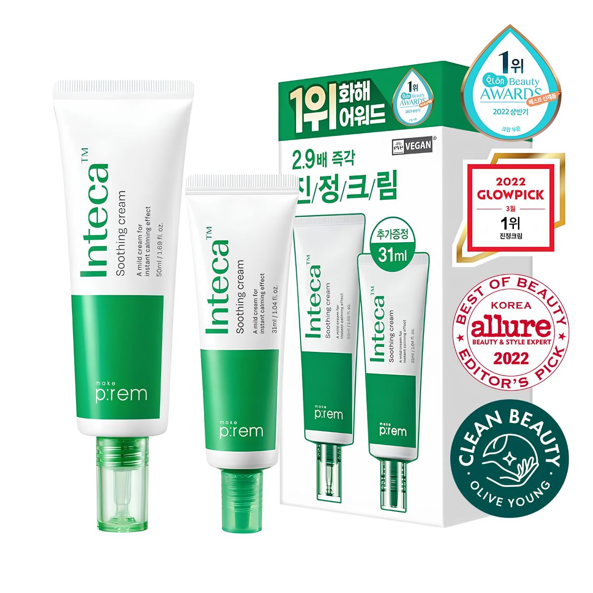 make p:rem Inteca Soothing Cream 70ml + 31ml x2