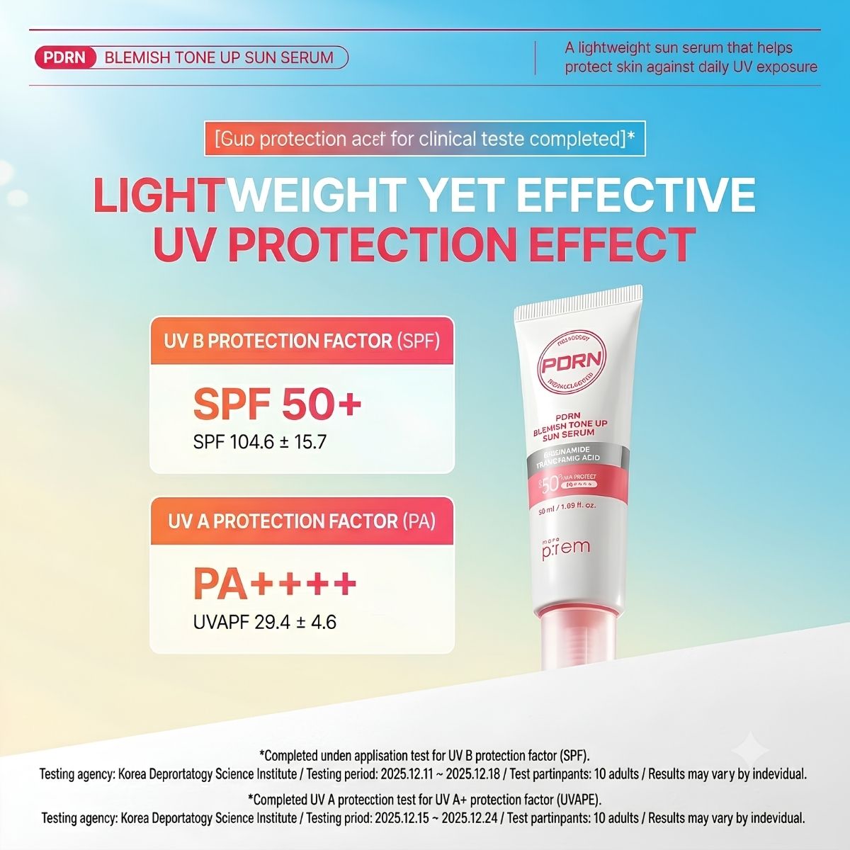 make prem pdrn blemish tone up sun serum 50ml