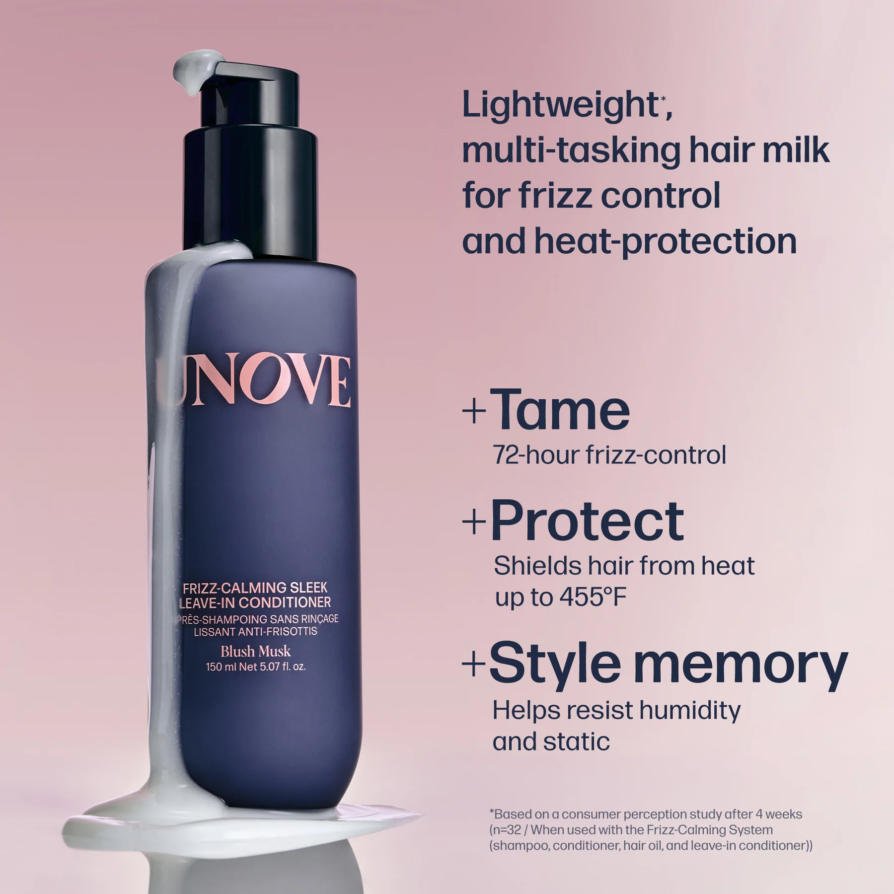 Unove Frizz-Calming Sleek Leave-In Conditioner (Blush Musk)