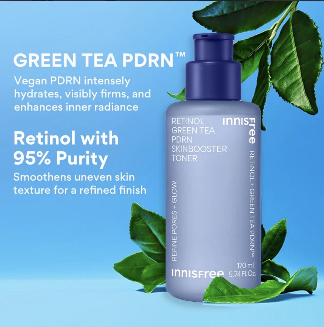 Innisfree Retinol Green Tea PDRN Skin Booster Toner 170ml — view 4