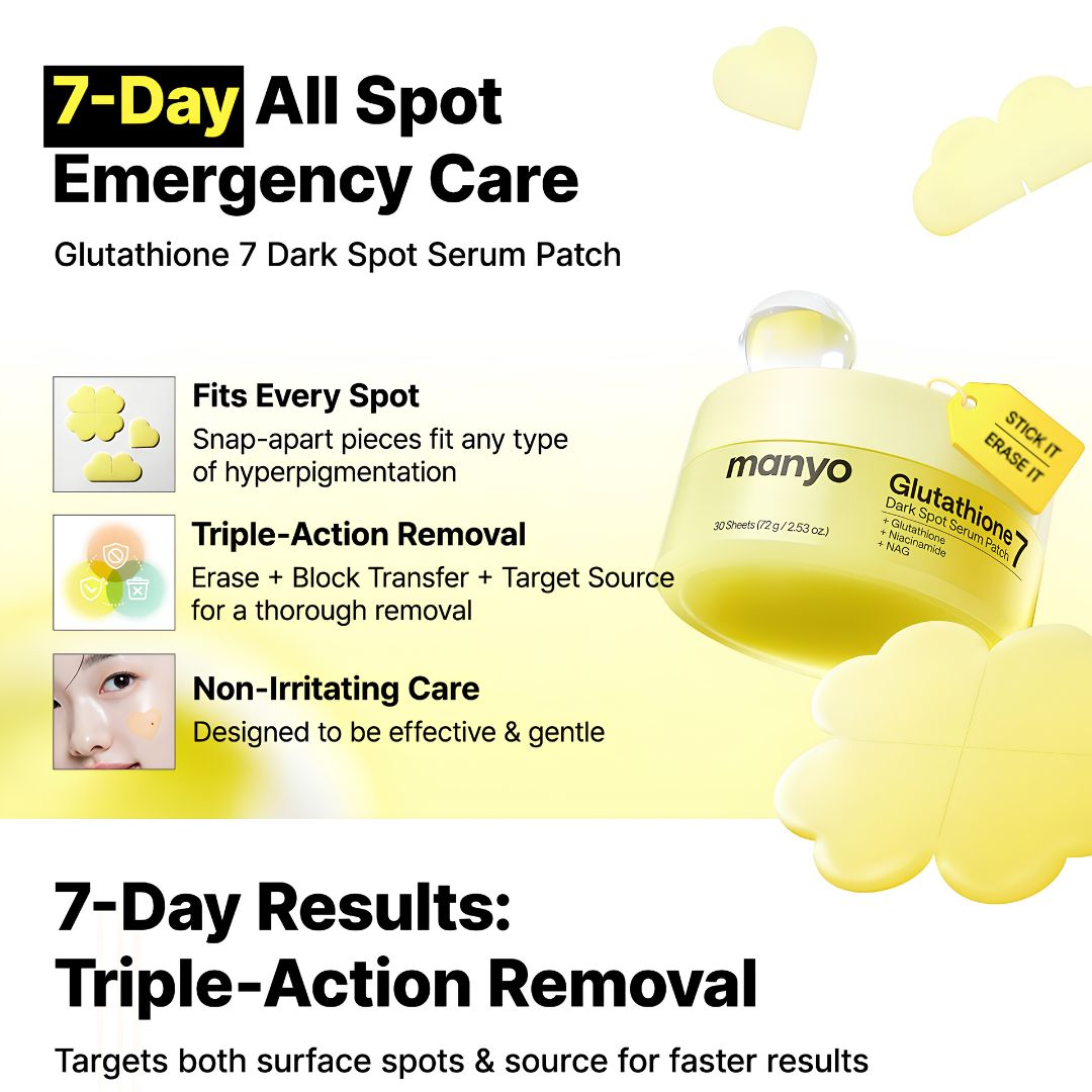 manyo glutathione dark spot serum patch 30 sheets 72g — view 5