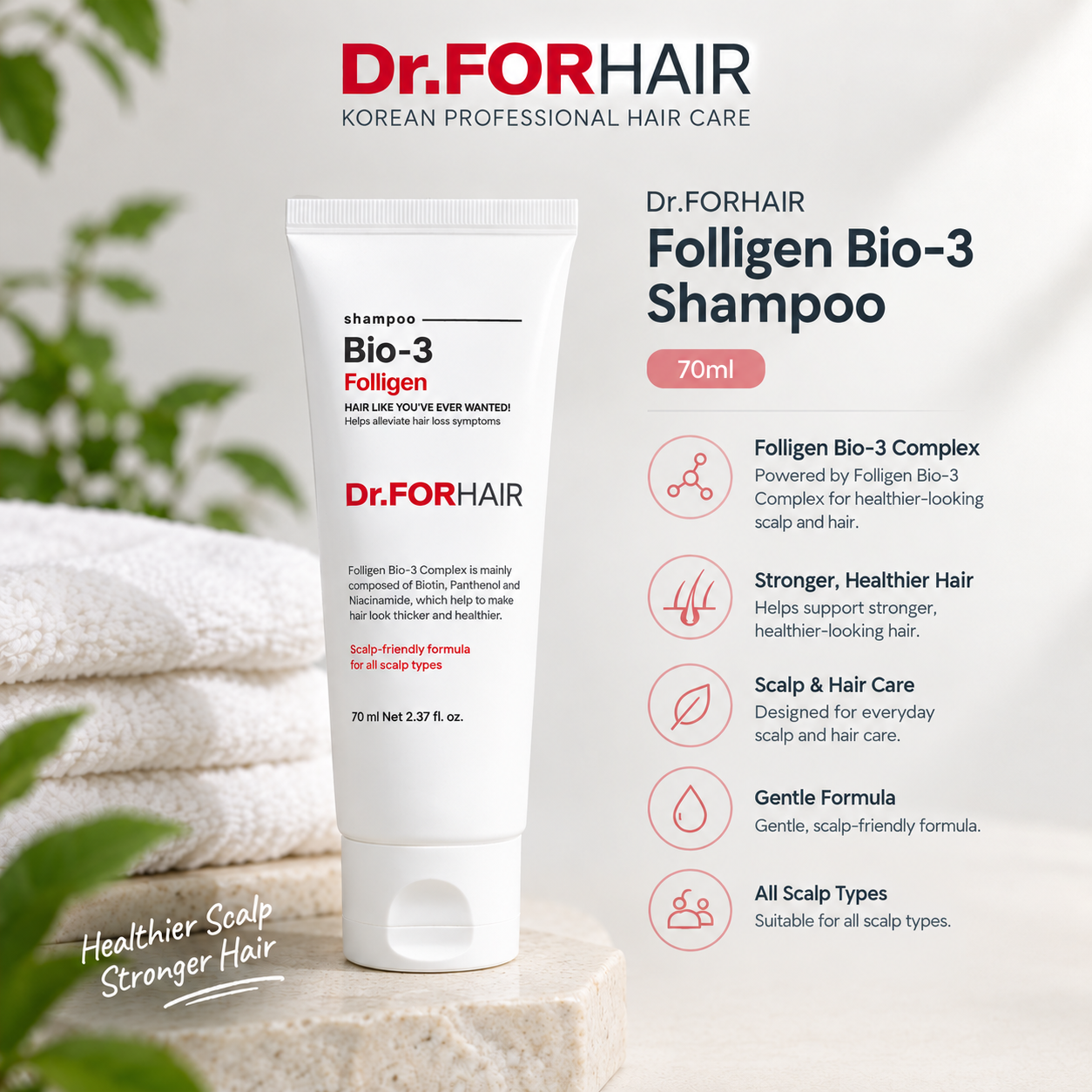 Dr.FORHAIR Bio-3 Folligen Shampoo 70ml