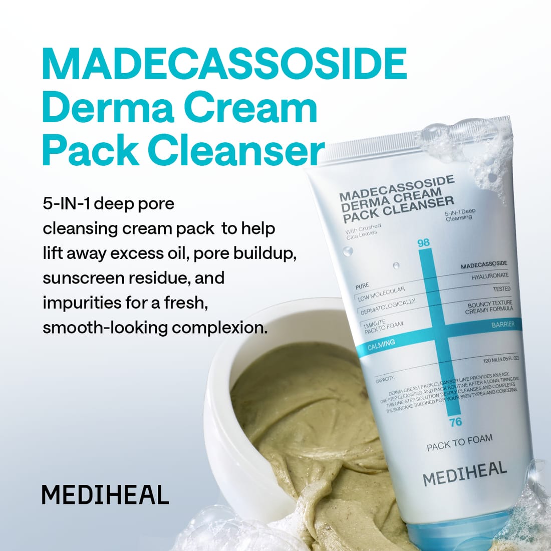 MEDIHEAL Derma Cream Pack Cleanser 120ml