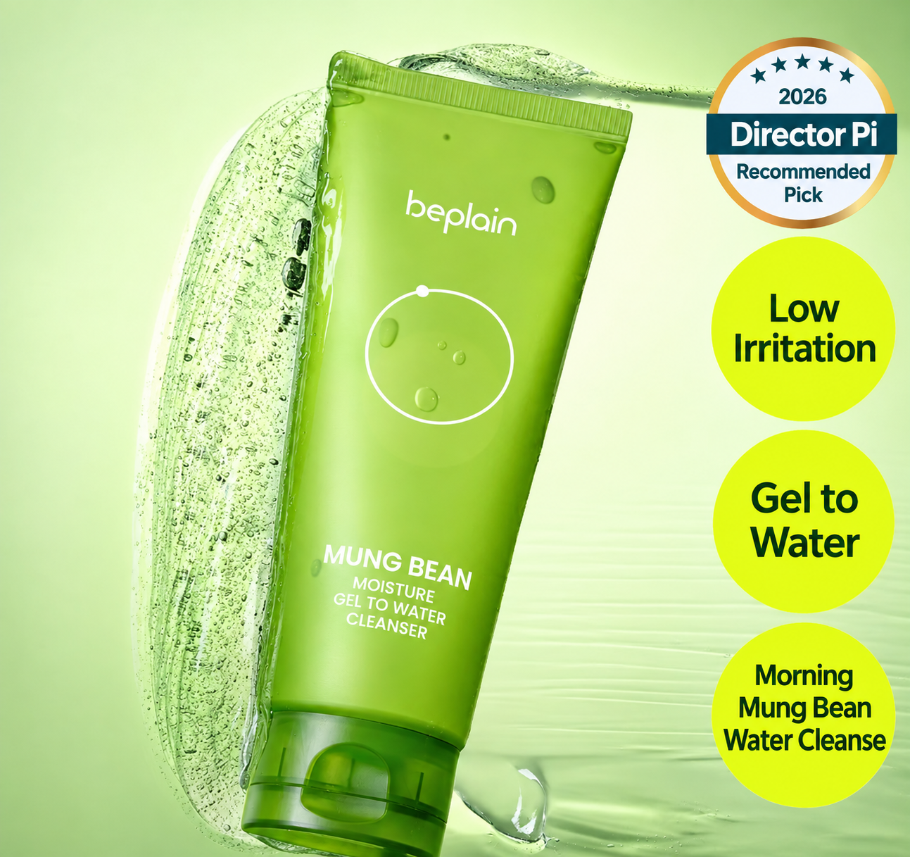 Beplain Mung Bean Hydrating Gel To Water Cleanser 170ml