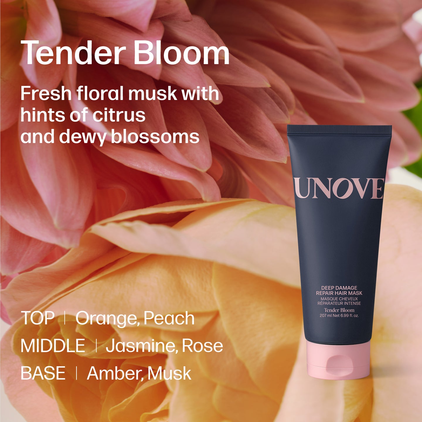Unove deep damage repair hair mask tender bloom 320ml — view 2