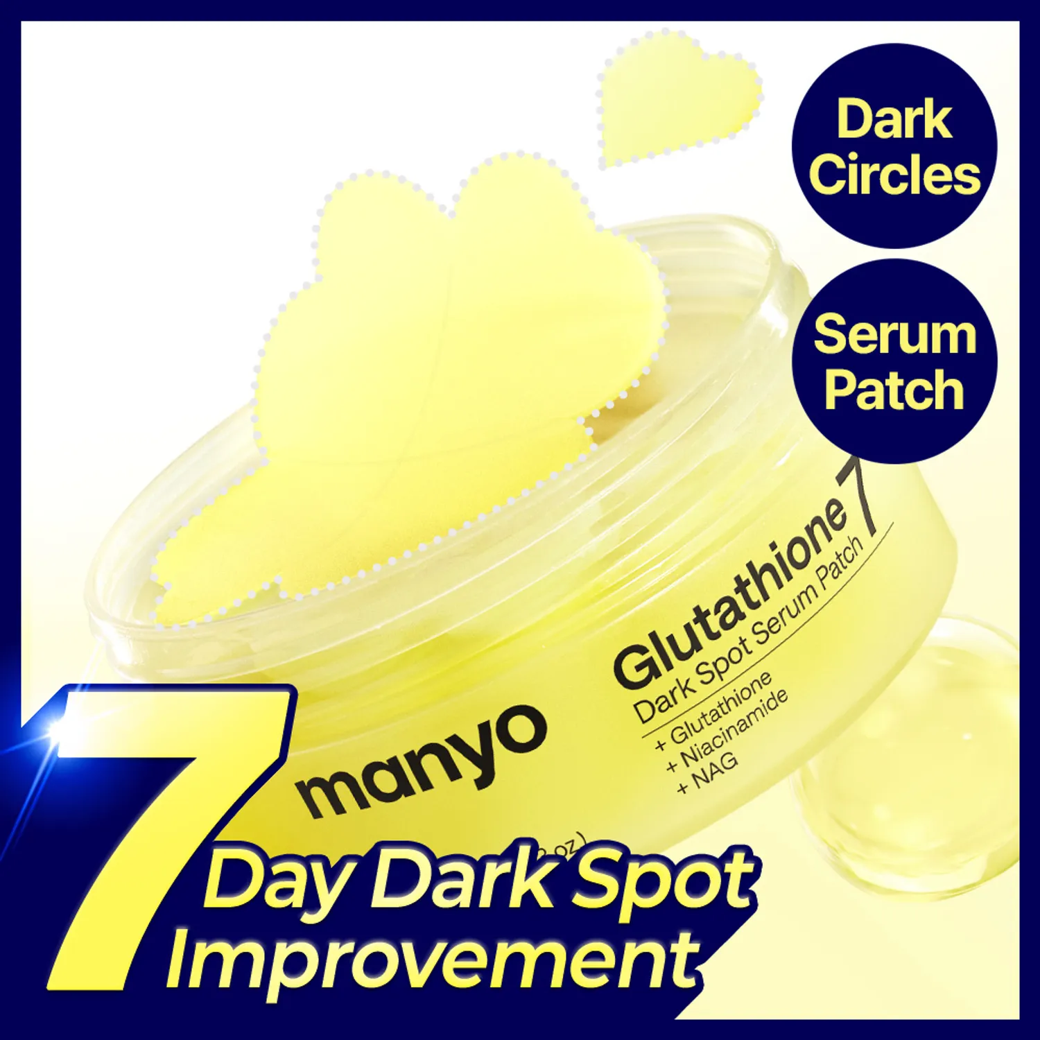 manyo glutathione dark spot serum patch 30 sheets 72g
