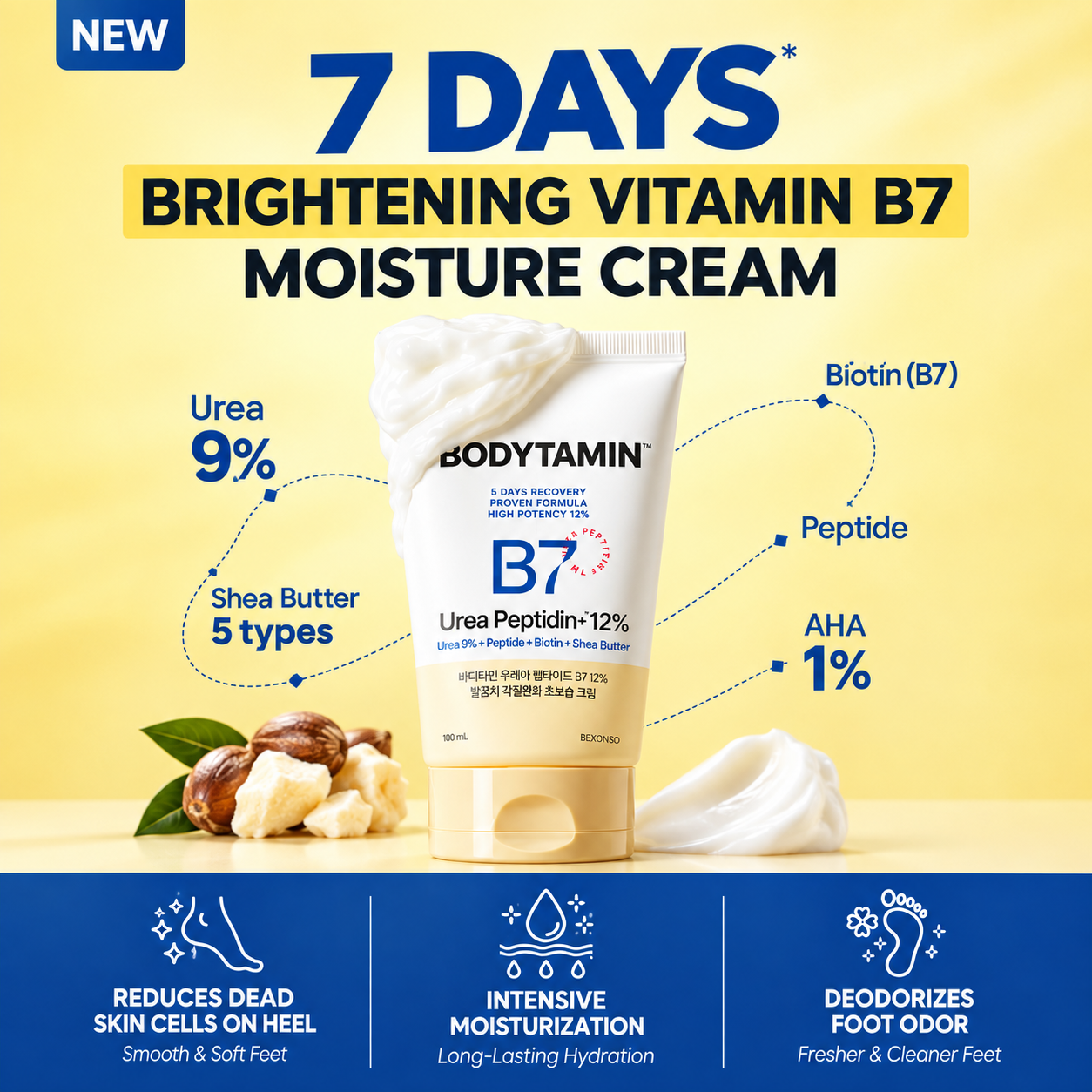 Beyond bodytamin urea peptide B7 12% heel repairing moisturizing foot cream 100ml — view 4